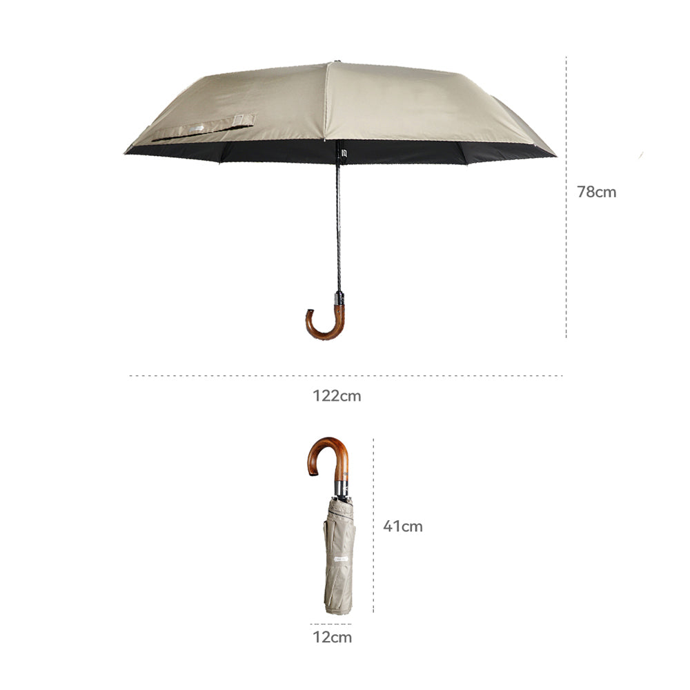 Best-Selling 48-inch Auto Open Umbrella - Wooden Hook Handle