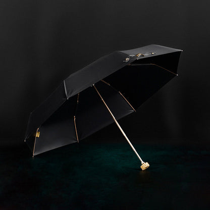 Travel premium umbrella with crystal design - Black