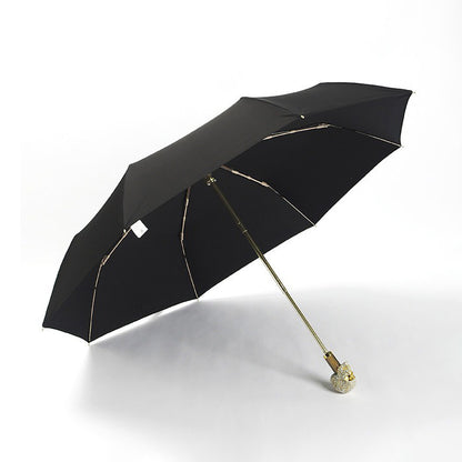 Black diamond skull umbrella designer folding design