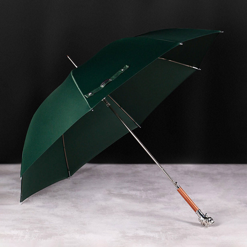 Green Stylish Retro Umbrella - Perfect Gift for Dog Lovers