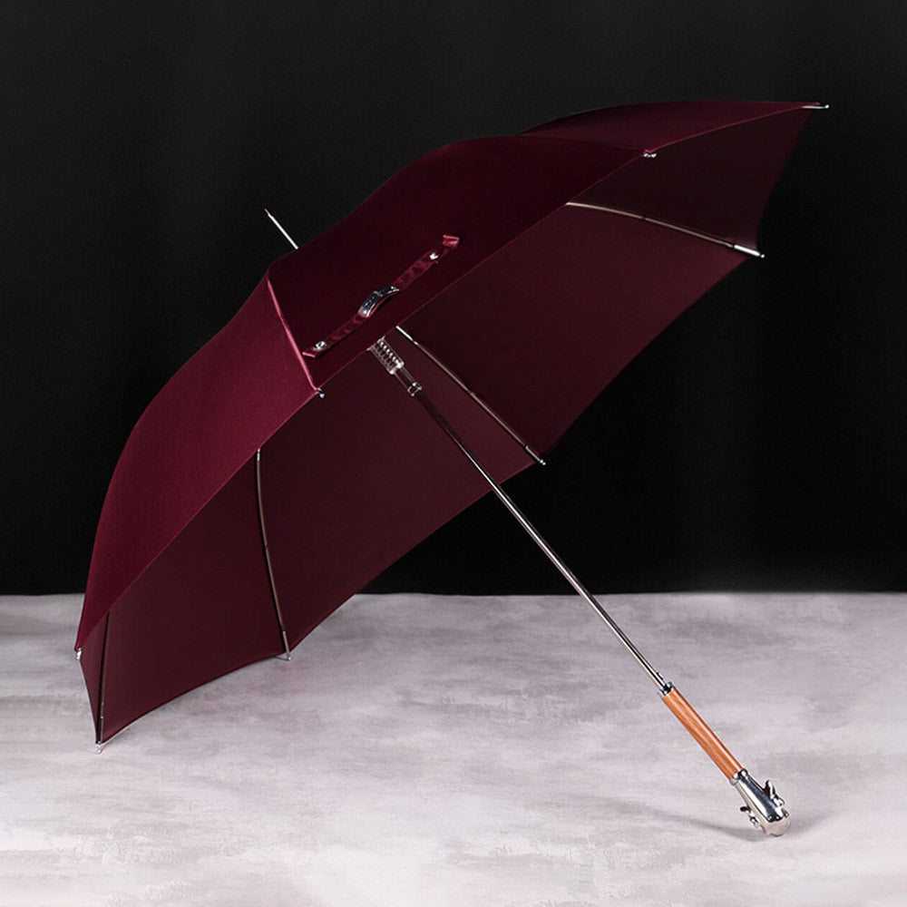 Trendy Long Handle Umbrella with Dog Head Design