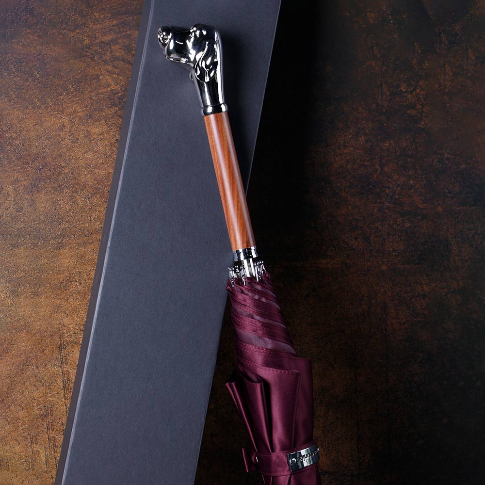 Fashionable dog-themed umbrella with vintage handle