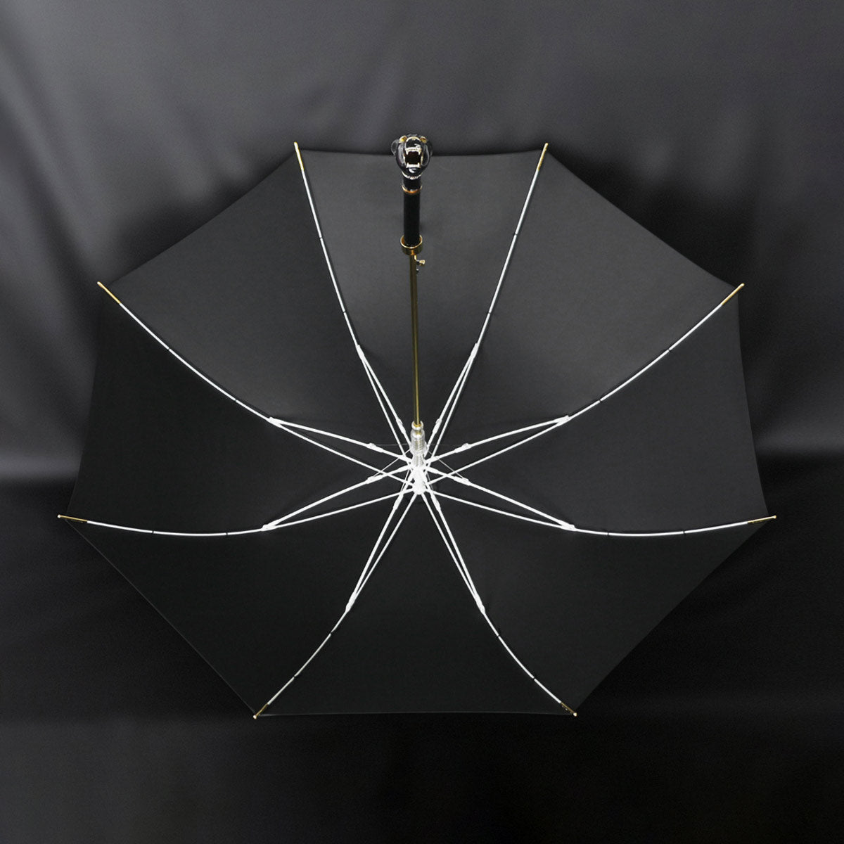 Fashionable Black and Gold Umbrella - Windproof and Water-Resistant