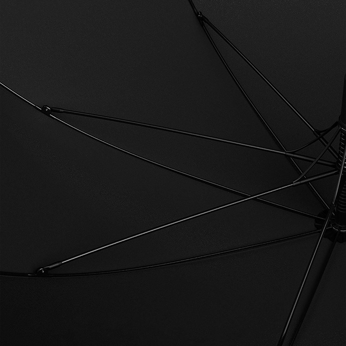 Durable fiberglass umbrella: Elegant Classic in black