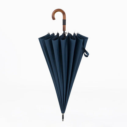 Elegant Large Rain Umbrella in Navy Blue