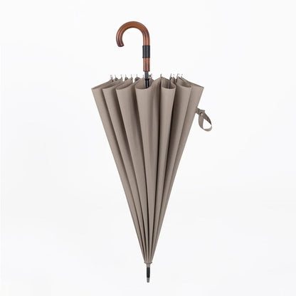 Luxury Large Rain Umbrella in Khaki