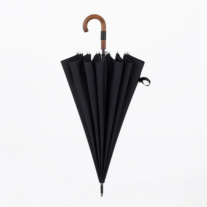 Elegant Large Rain Umbrella in Black