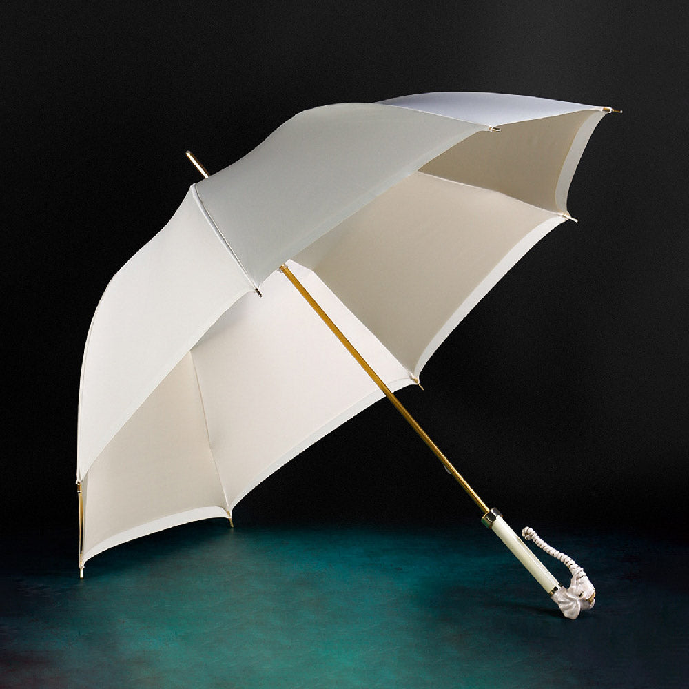 Elephant Umbrella - Elegant Parasol with Stylish Animal Head Handle in White