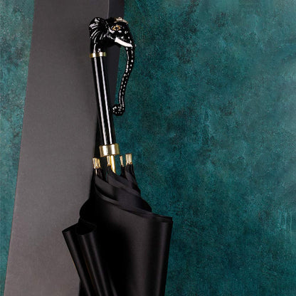 Black Luxury Elephant Umbrella with a Stylish Animal Head Handle