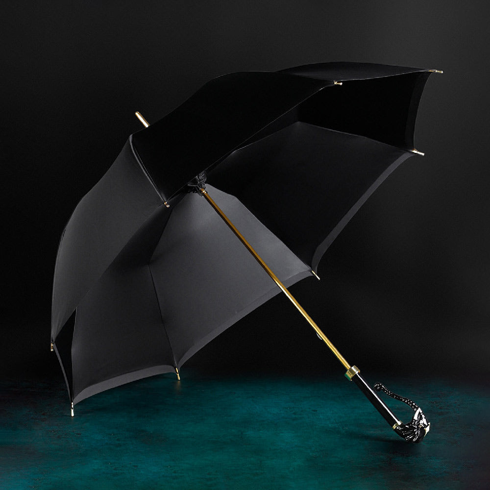 Elephant Umbrella - Elegant Parasol with Stylish Animal Head Handle in Black