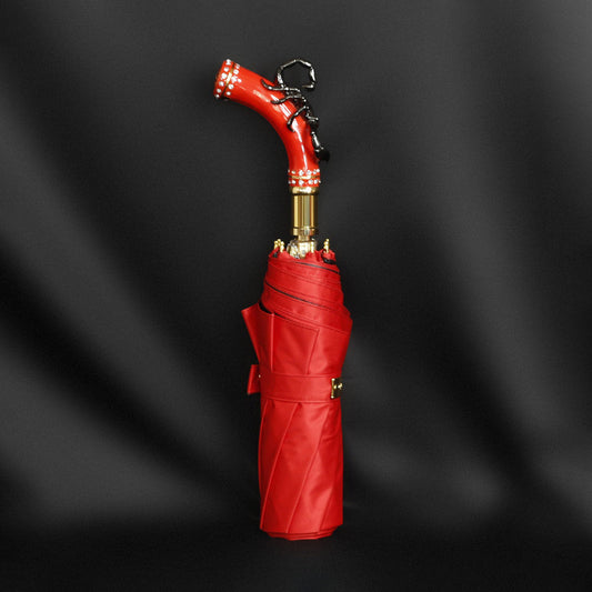 Fancy Red Umbrella with Scorpion Handle