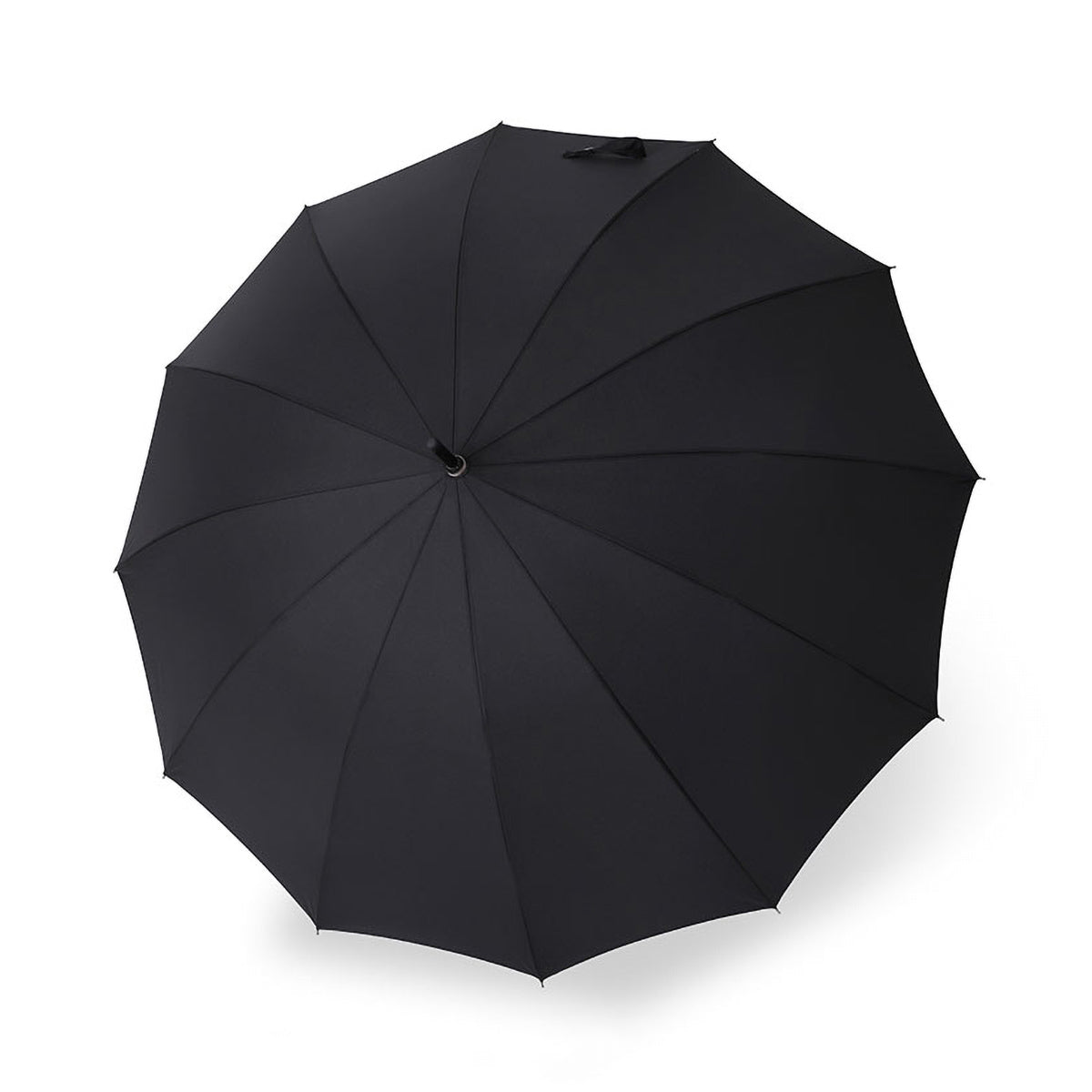 Black durable walking umbrella - 45-inch diameter