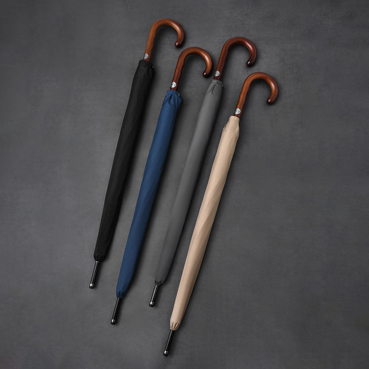 Premium gentleman's umbrella with wooden handle