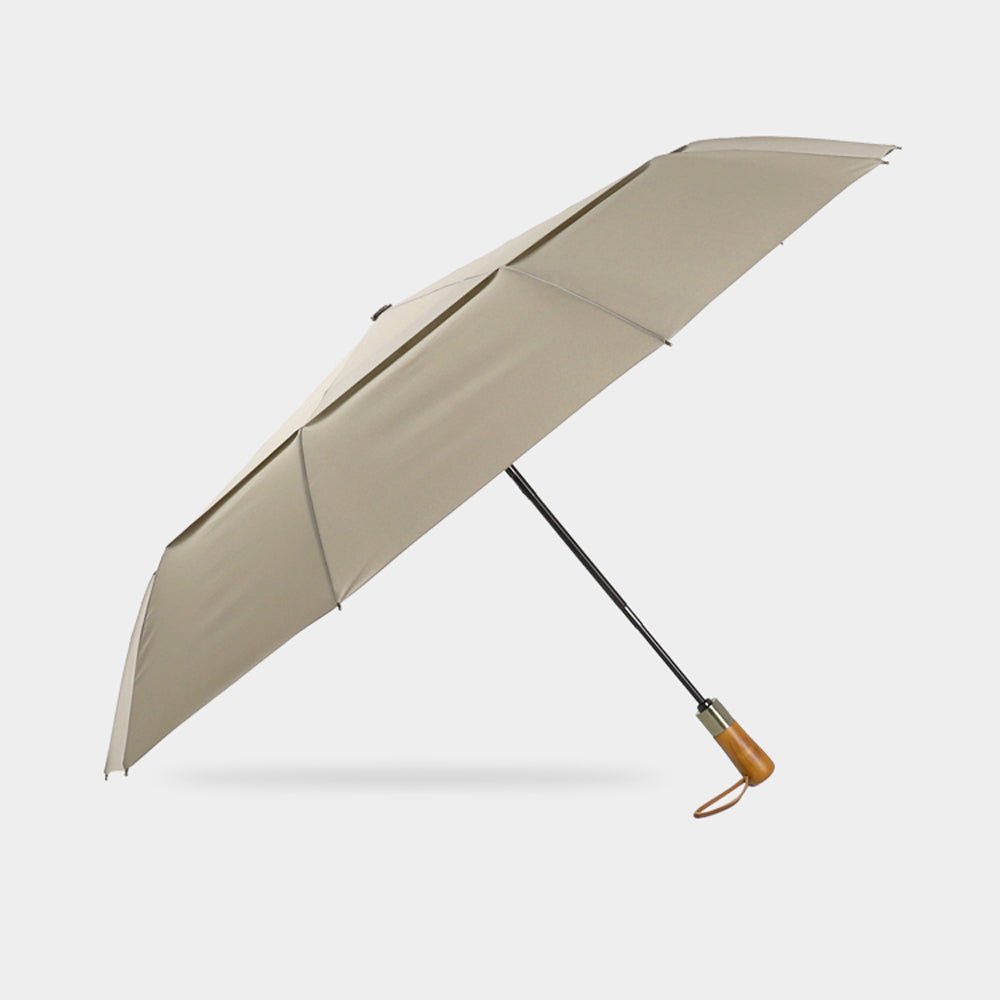 Large Folding Umbrella with Luxury Wood Handle - PF115
