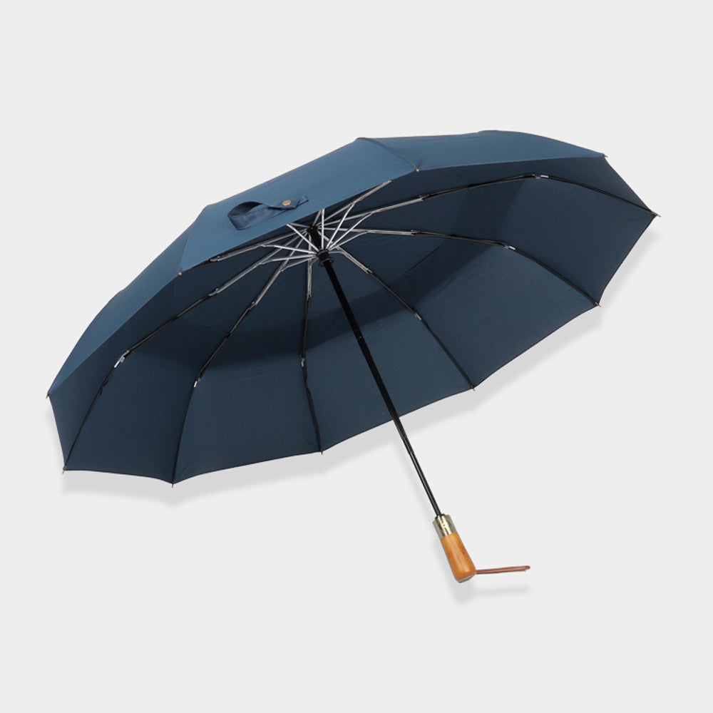 Chic Large Umbrella featuring a Luxury Wood Handle – Unmatched Style in Every Drop