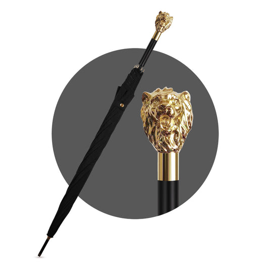 Lion Head Umbrella - Elegant Luxury Rain Accessory for Gentlemen