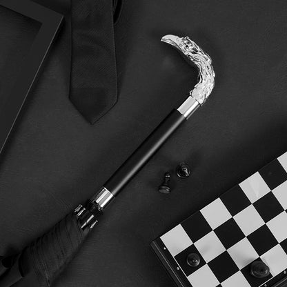 Luxury Silver Eagle Walking Cane Umbrella