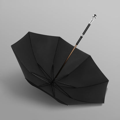 Eight-panel design of luxury skull walking cane umbrella