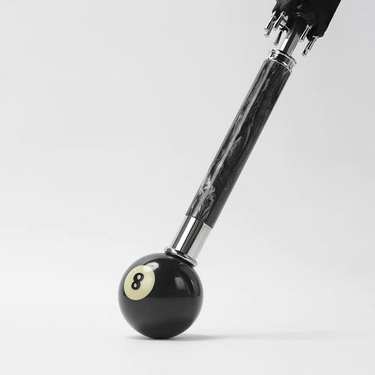 Luxury 8 ball handle wood shaft detail billiard umbrella craftsmanship