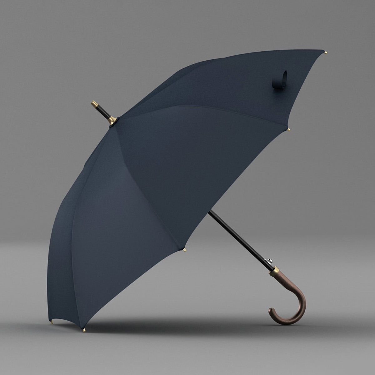 Chic leather handle umbrella in Navy