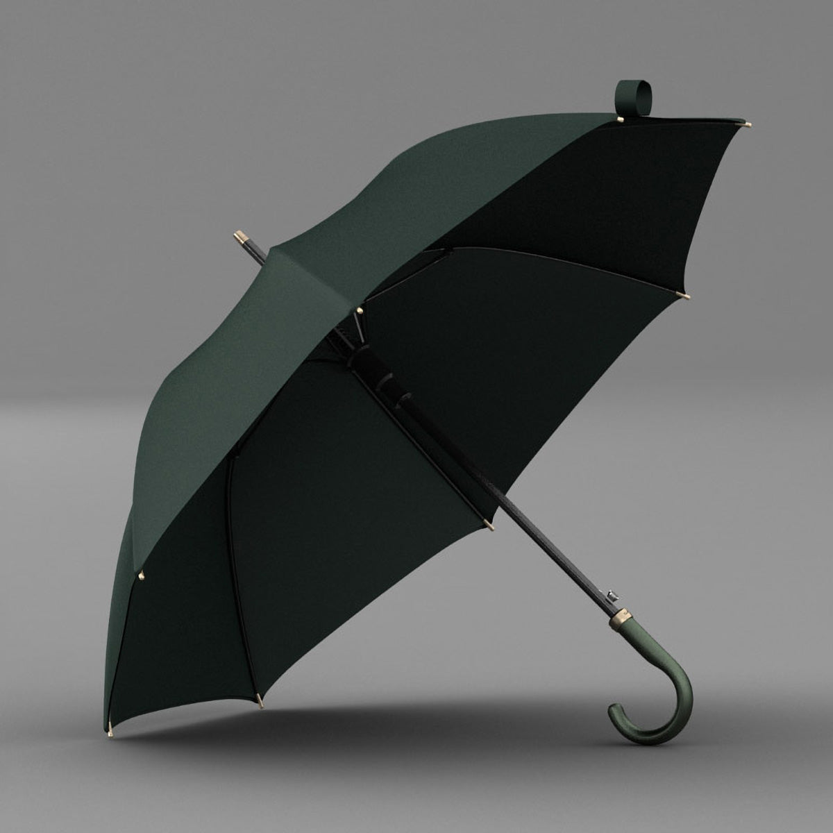 Strong and durable umbrella with leather handle