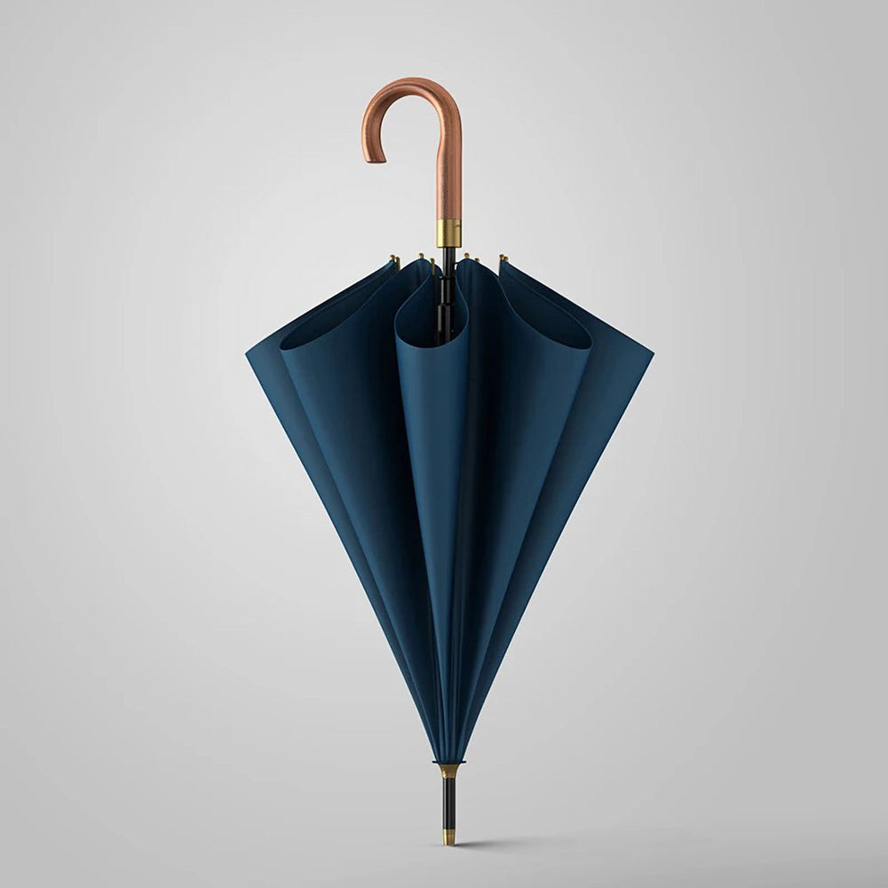 Luxury Hook Handle Gentlemen Umbrella in Blue