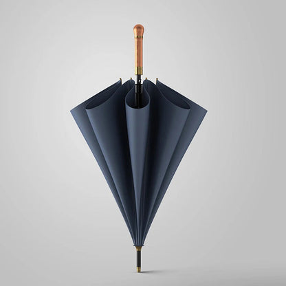 Iconic Wooden-Handle Rain Umbrella: Elevate Your Fashion Game