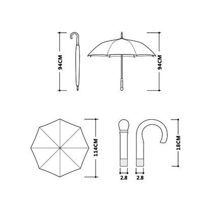 Details of Luxury Wooden Handle Rain Umbrella