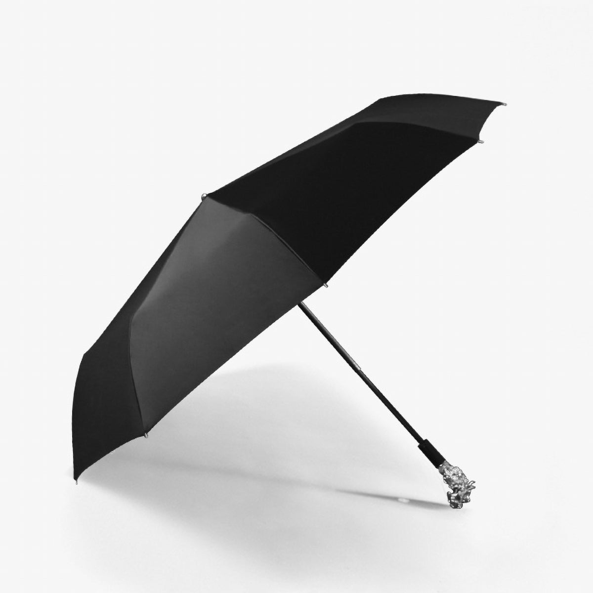 Silver Animal Head Folding Umbrella