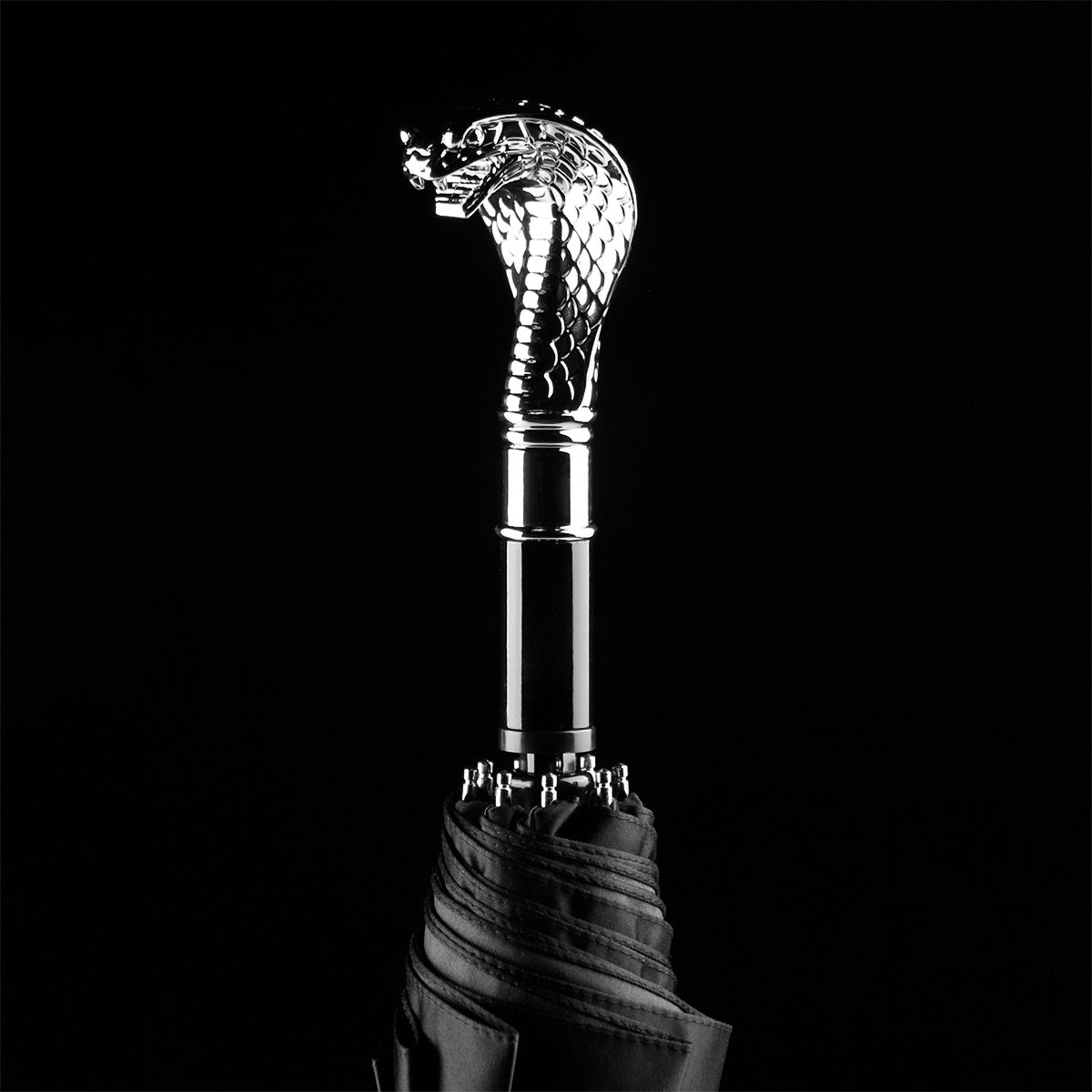 Stylish and compact silver cobra umbrella