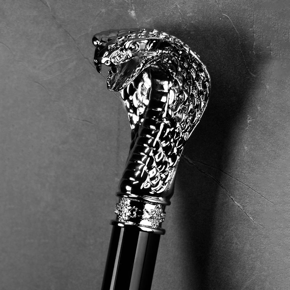 Silver Cobra Head Luxury Umbrella