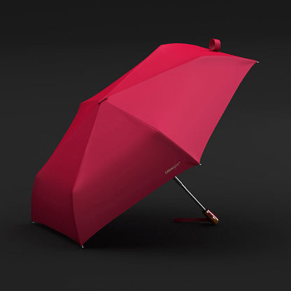 Compact and Portable Red Umbrella for Women