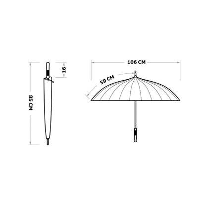 Premium 24-Rib Windproof Umbrella - Designed for Enduring Quality