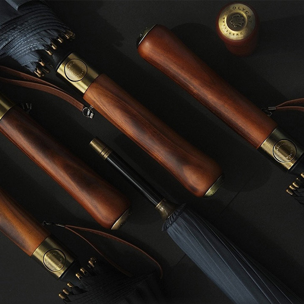 Luxury Wooden Umbrella - Elevate Your Look with this Business Essential