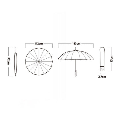 Dimensions of Wood Handle Umbrella - Premium Business Accessory for Men and Women